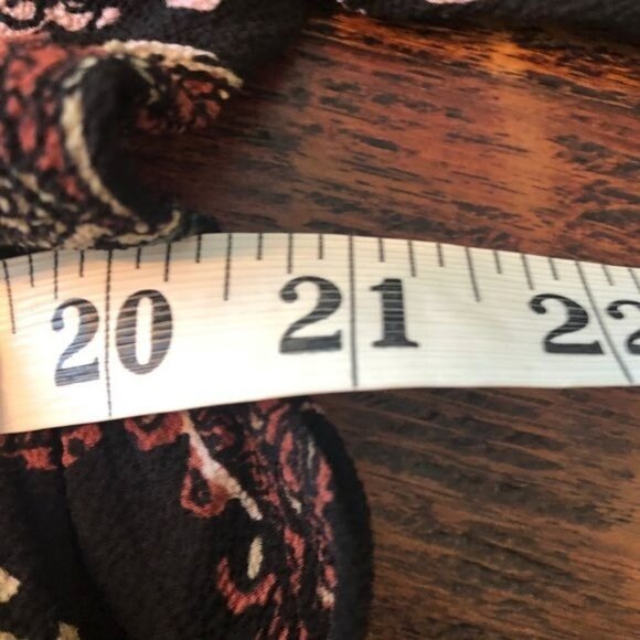 Umgee Boho Paisley Peasant Tunic Rust/Blue Size S - Picture 11 of 12